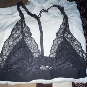 Black lace bralette